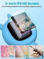 میکروسکوپ آکوات دیجیتال دستی با فوکوس خودکار و صفحه نمایش ۲ اینچی، ۸ LED، جیبی قابل شارژ کوچک - Image 9