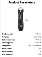 ماشین اصلاح شارژی MIGUAN مدل MG-618 - Image 4