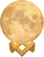 چراغ ماه 3D MOON LAMP پایه چوبی - Image 11