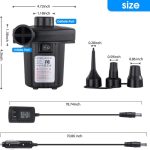 پمپ باد برقی TECHSHARE مدل LQ-202 برای وسایل بادی - Image 5