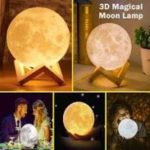 چراغ ماه 3D MOON LAMP پایه چوبی - Image 8