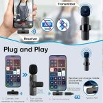میکروفون یقه‌ای بی‌سیم حرفه‌ای K9 برای آیفون، آیپد - Image 7