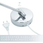 آینه آرایشی و بهداشتی مدل دوشاخه‌ای LED 8 اینچی آینه آرایشی نقره‌ای دو طرفه با بزرگنمایی 3 برابر، تلسکوپی حمام - تصویر 3