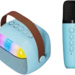 اسپیکر بلوتوثی کوچک Fusion Tunes مدل  K30 همراه میکروفون تکی کارائوکه بی‌سیم