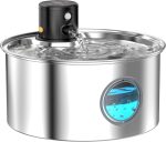 فواره آب گربه شارژی TOONIOS جنس استیل ضد زنگ 3.2 لیتری - تصویر 2