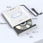 درایو نوری ۵ کاره CD/DVD اکسترنال UNITEK با  3 درگاه کارت SD - تصویر 8