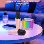 اسپیکر همراه با دو میکروفون کارائوکه smart portable speaker مدل K52 - Image 7