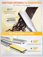 اتو مو شانه دار شیگلم مدل sleek chic wide glide straightener صفحه پهن - تصویر 3