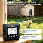 درب اتوماتیک خورشیدی مرغداری MASTERFUN با کنترل از راه دور، ۱۲۰ متر - تصویر 3
