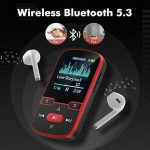 پخش کننده MP3 با ظرفیت 64 گیگابایت، بلوتوث 5.3، کلیپسی، صدای HiFi و صفحه نمایش 1.5 اینچی - تصویر 9