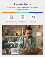 رطوبت سنج و دماسنج دیجیتال SwitchBot مانیتور دما و رطوبت داخلی بی‌سیم با کنترل از طریق بلوتوث، هشدارهای لحظه‌ای، سازگار با اپل هوم - تصویر 6