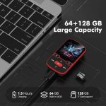 پخش کننده MP3 با ظرفیت 64 گیگابایت، بلوتوث 5.3، کلیپسی، صدای HiFi و صفحه نمایش 1.5 اینچی - تصویر 3
