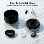 آبخوری گربه SIBAYS پمپ فوق العاده بی صدا 25 دسی بل 3.5 لیتری پنجره LED - تصویر 6