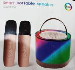 اسپیکر همراه با دو میکروفون کارائوکه smart portable speaker مدل K52 - Image 2