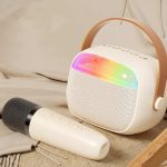 اسپیکر بلوتوثی کوچک Fusion Tunes مدل  K30 همراه میکروفون تکی کارائوکه بی‌سیم - Image 4