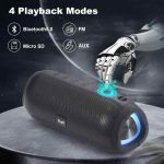 اسپیکر بلوتوثیYKALL با صدای استریو 20 وات دارای بیس و چراغ‌های RGB - Image 3