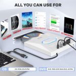 درایو نوری ۵ کاره CD/DVD اکسترنال UNITEK با  3 درگاه کارت SD - تصویر 3