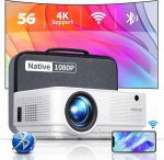 ویدئو پروژکتور وای‌فای 5G برند Giaomar مدل C9 پروژکتور 12000L فول اچ‌دی 1080P با پشتیبانی از 4k