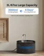 آبخوری حیوانات خانگی GIOTOHUN مدل : h1 ظرف آب ۲ لیتری مناسب برای گربه و سگ  - تصویر 8