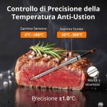 دماسنج بی‌سیم گوشت AIRMSEN با دسته سرامیکی مقاوم در برابر حرارت و نمایشگر LCD  - تصویر 4