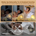 ساعت زنگ‌دار شبیه‌ساز طلوع خورشید Charmofun مدل : YMX-1021  نویز سفید - تصویر 4