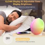 ساعت زنگ‌دار با نور طلوع آفتاب برند Suright مدل ‎LD081-WH - تصویر 10
