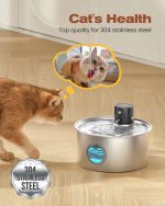 فواره آب گربه شارژی TOONIOS جنس استیل ضد زنگ 3.2 لیتری - تصویر 3