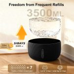 آبخوری گربه SIBAYS پمپ فوق العاده بی صدا 25 دسی بل 3.5 لیتری پنجره LED - تصویر 10