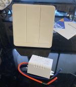کلید دیواری سه‌کاناله تک‌سیم 220V با آداپتور – مدل سفید مدرن - Image 4