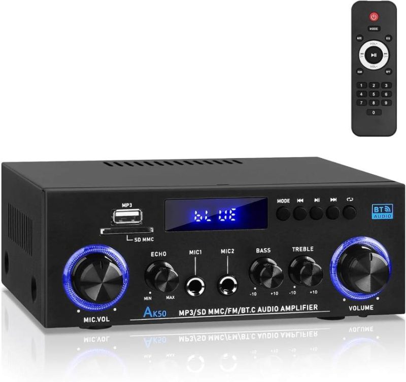 آمپلی فایر AK50 HiFi با بلوتوث  تقویت کننده صوتی استریو - تصویر 5