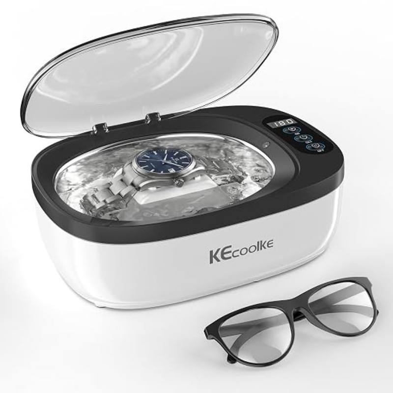 1 دستگاه تمیزکننده اولتراسونیک جواهرات و عینک Kecoolke با ظرفیت ۷۵۰ میلیلیتر - تصویر 1