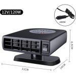 بخاری ماشین ۱۲ ولت ۱۵۰ وات  گرم‌کن و یخ‌زدای شیشه جلو MJ509F - تصویر 12