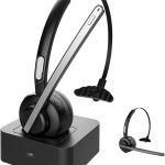 هدست بلوتوث Marnana مدل V5.2 با میکروفون حذف نویز و پایه شارژ برای آیفون و سامسونگ