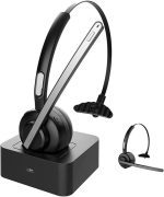 هدست بلوتوث Marnana مدل V5.2 با میکروفون حذف نویز و پایه شارژ برای آیفون و سامسونگ