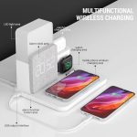 شارژ ، چراغ خواب و ساعت بی‌سیم شش کاره COLSUR با آداپتور QC3.0 - تصویر 7