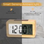 ساعت زنگدار دیجیتال LED چوبی OURISE - تصویر 7