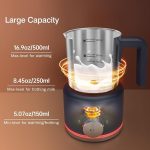 کف‌ساز و فوم ساز  شیر SIMPLETASTEدستگاه برقی ۴کاره  بخاردهی  (ظرفیت ۵۰۰ میلی‌لیتر) - تصویر 4