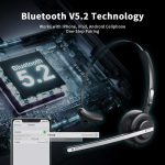 هدست بلوتوث Marnana مدل V5.2 با میکروفون حذف نویز و پایه شارژ برای آیفون و سامسونگ - تصویر 5