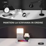 شارژ ، چراغ خواب و ساعت بی‌سیم شش کاره COLSUR با آداپتور QC3.0 - تصویر 6