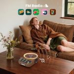 پخش‌کننده سی‌دیK-8 طرح قدیمی با بلندگو رادیو FM خانگی بلوتوث ۵.۴ - تصویر 9