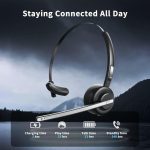 هدست بلوتوث Marnana مدل V5.2 با میکروفون حذف نویز و پایه شارژ برای آیفون و سامسونگ - تصویر 4