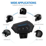 هدست بلوتوثی کلاه کاسکت مدل BT-12 با بلوتوث 5.0، استاندارد IPX6 مقاوم در برابر آب و گرد و غبار - تصویر 10