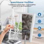 دستگاه تصفیه هوا ZXBEER  مدلZX001  مخصوص افراد مبتلا به آلرژی مناسب برای 260 متر مربع - تصویر 6