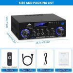 آمپلی فایر AK50 HiFi با بلوتوث  تقویت کننده صوتی استریو - تصویر 3