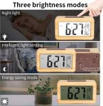 ساعت زنگدار دیجیتال LED چوبی OURISE - تصویر 5