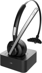 هدست بلوتوث Marnana مدل V5.2 با میکروفون حذف نویز و پایه شارژ برای آیفون و سامسونگ - تصویر 2