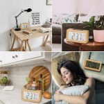 ساعت زنگدار دیجیتال LED چوبی OURISE - تصویر 4