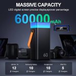 پاوربانک 60000 میلی‌آمپر ساعتی CUZAR باتری 22.5 وات PD و QC USB C - تصویر 3