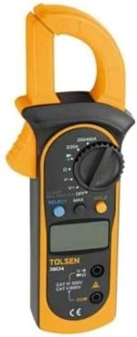 آمپرمتر کلمپی دیجیتال Tolsen مدل 38034 با نمایشگر LCD برای اندازه‌گیری جریان AC، ولتاژ و مقاومت - تصویر 4