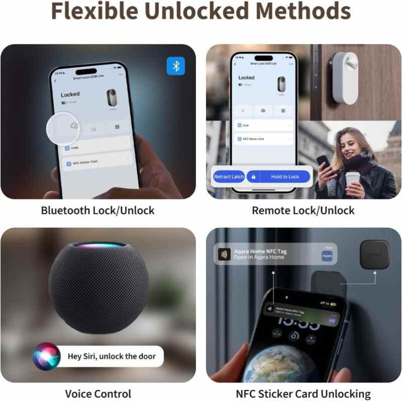 قفل هوشمند درب Aqara مدل U200 Lite - تصویر 9